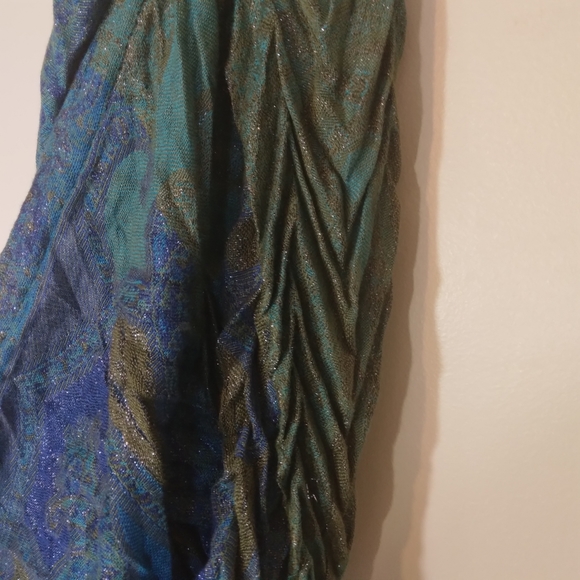 NWT 2-for-1 Infinity Scarves Lot Heather Grey knit and turquoise textured OS - Picture 16 of 16
